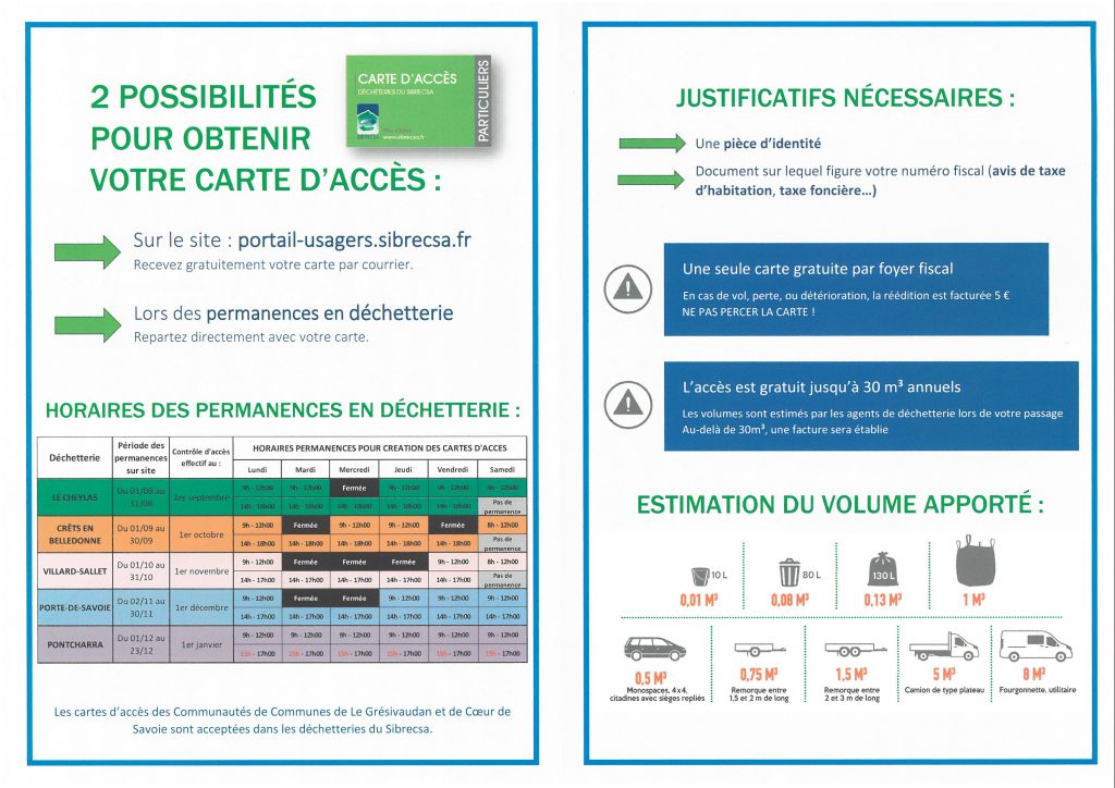 déchèteries SIBRECSA